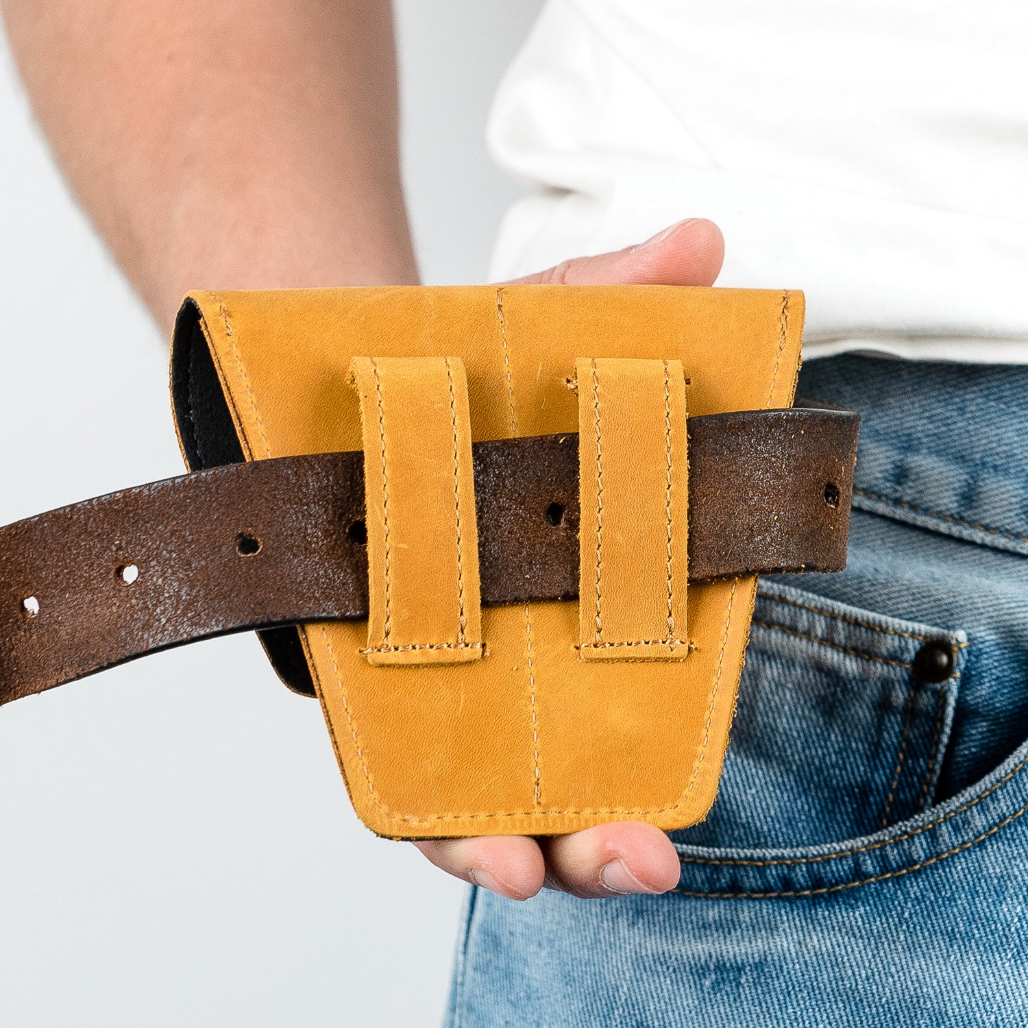 Double Trombone/Euphonium Mouthpiece Pouch | Crazy Horse Leather
