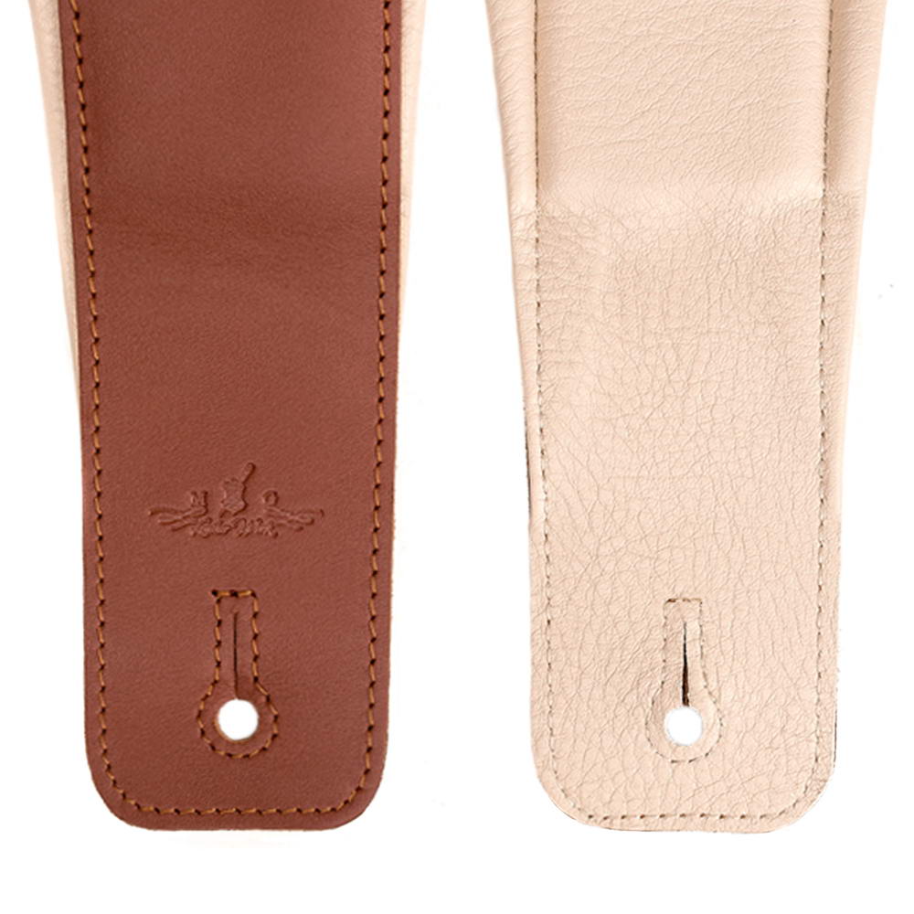 Padded Two-tone Guitar Strap | Genuine Leather