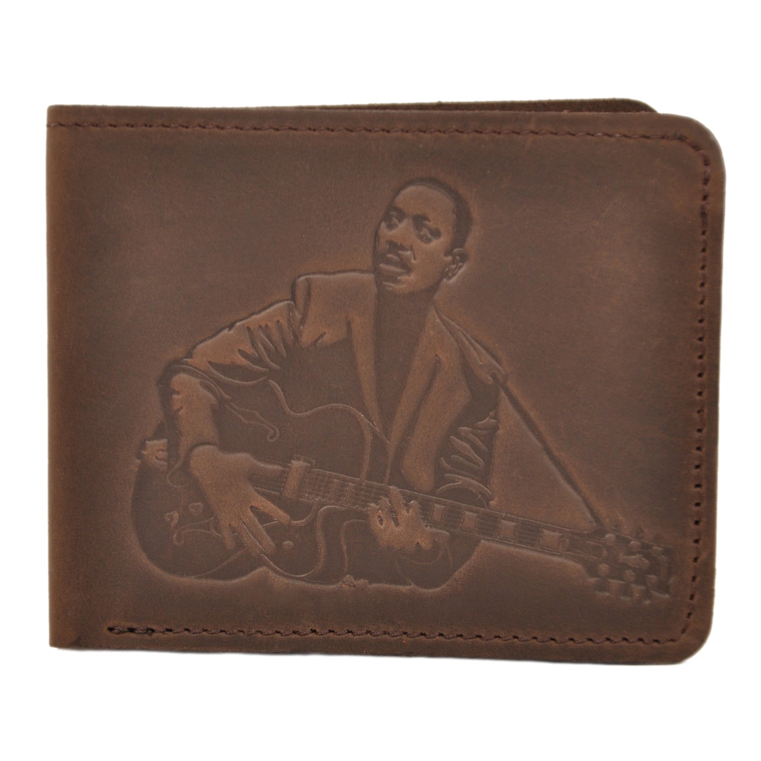 Leather Wallet Print of a Jazz Guitarist