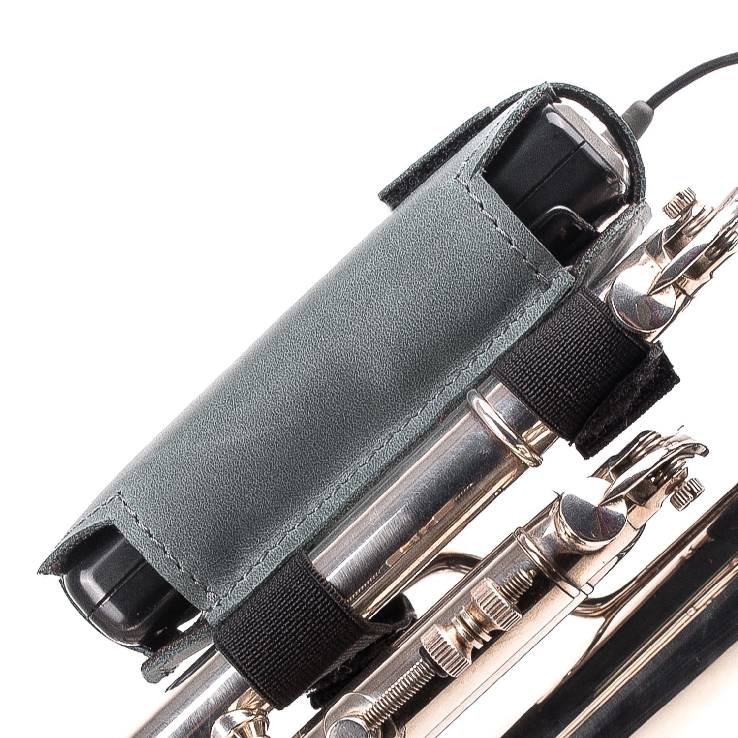 Trumpet Microphone Holder | Crazy Horse Leather