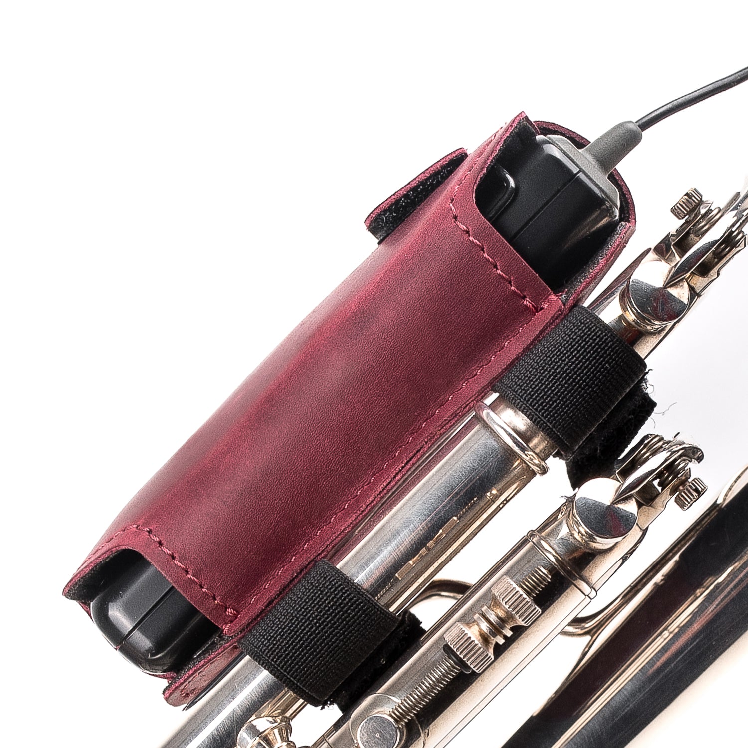 Trumpet Microphone Holder | Crazy Horse Leather
