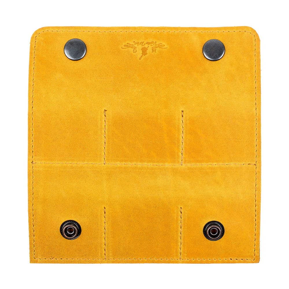 Open back yellow guitar accessory case