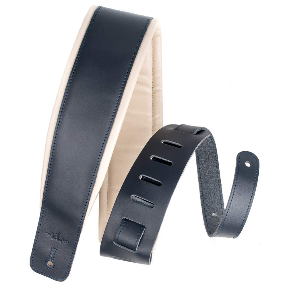 Padded Two-tone Guitar Strap | Genuine Leather