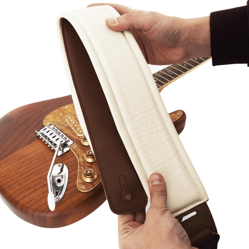2-in-1 Guitar Set: Leather Strap & Pick Holder
