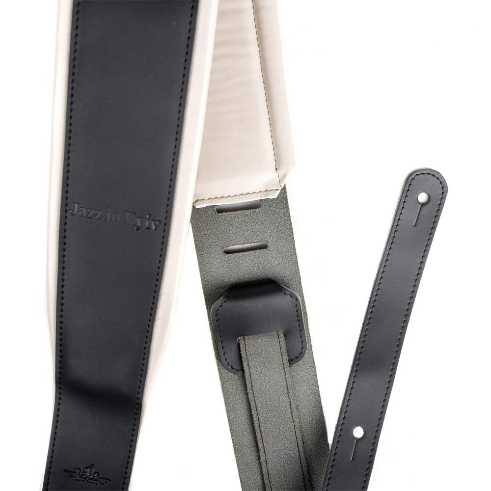 Padded Two-tone Guitar Strap | Genuine Leather