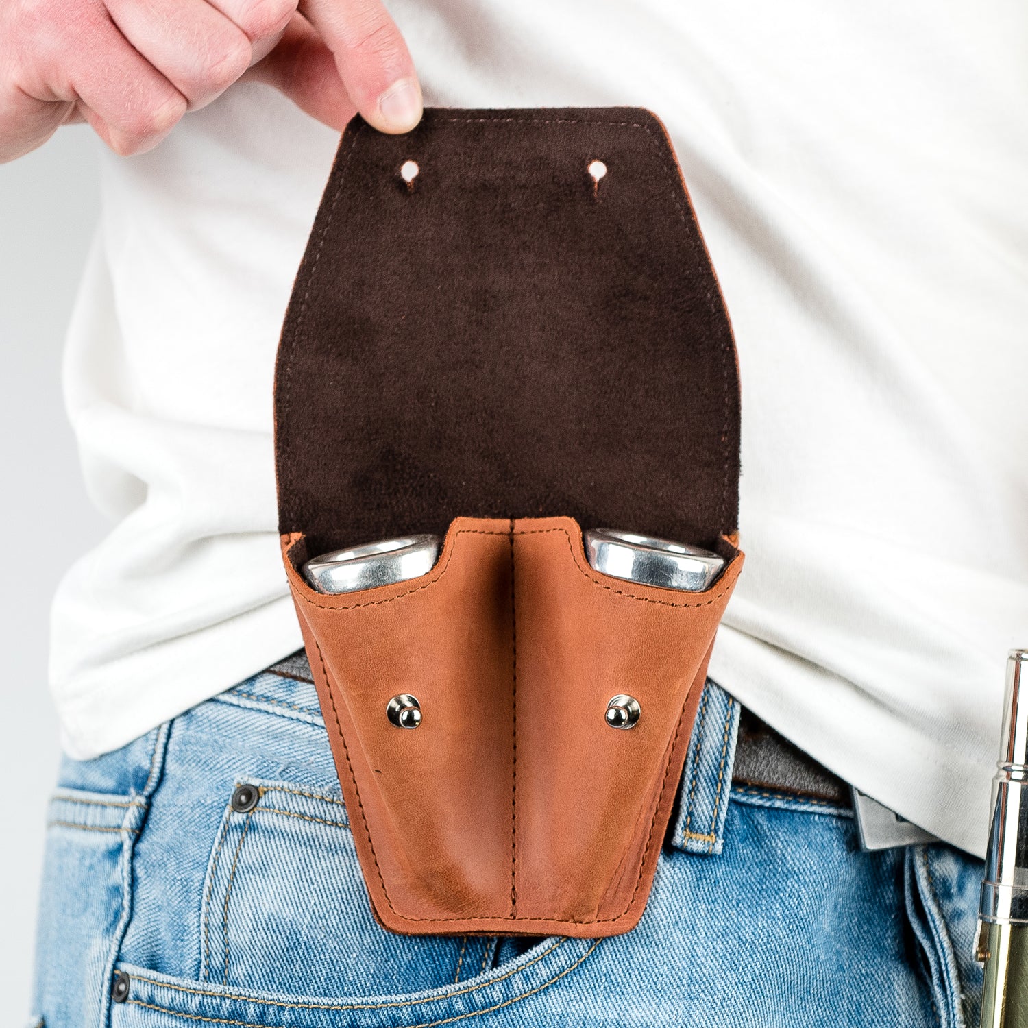 Double Trombone/Euphonium Mouthpiece Pouch | Crazy Horse Leather