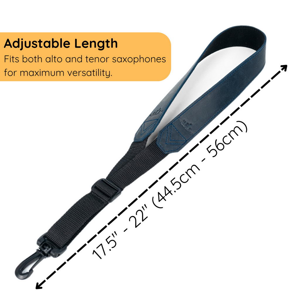 Alto, Tenor, and Soprano Saxophone Neck Strap | Crazy Horse Leather
