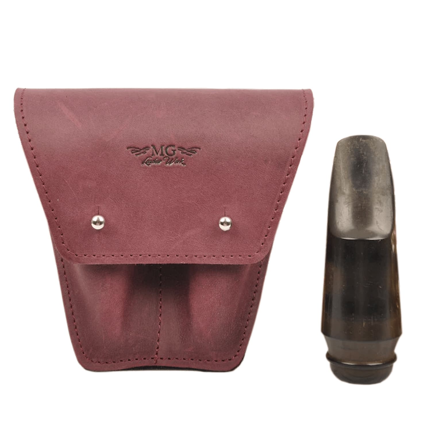 Double Saxophone Mouthpiece Pouch | Crazy Horse Leather