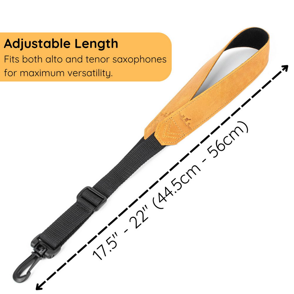 Alto, Tenor, and Soprano Saxophone Neck Strap | Crazy Horse Leather