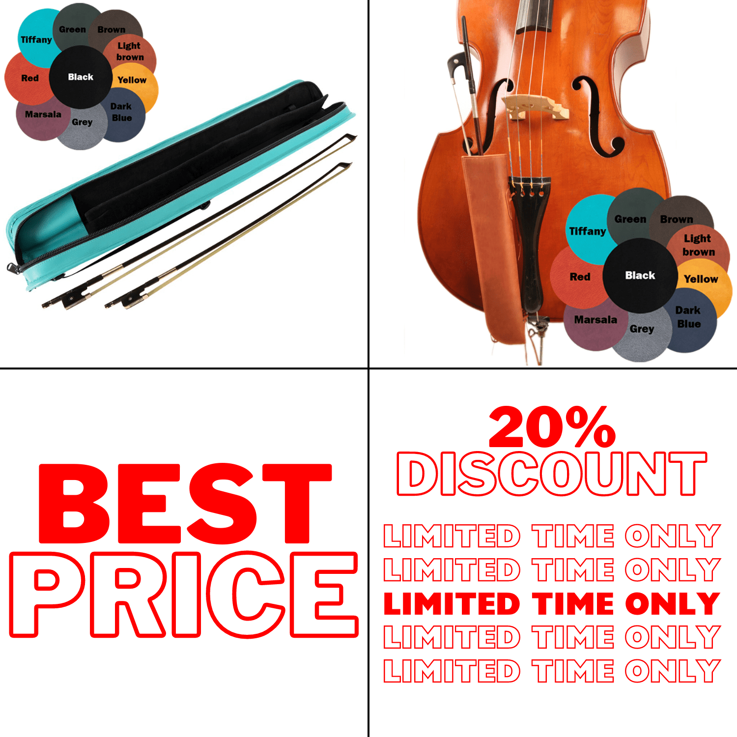 Set 2 in 1 Bass Bow Quiver and Bass Bow Double Case