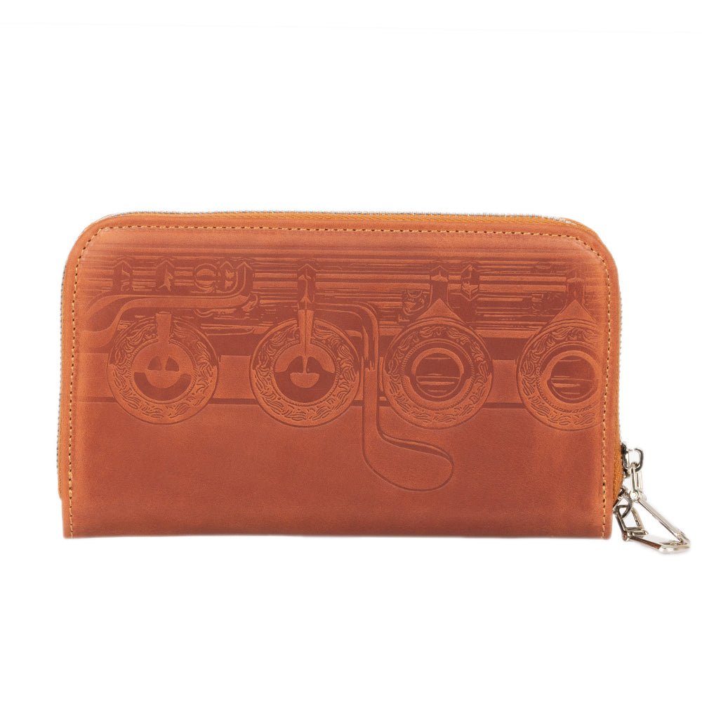 Set 2 in 1 Flute Backpack and Leather Wallet with Flute Embossing