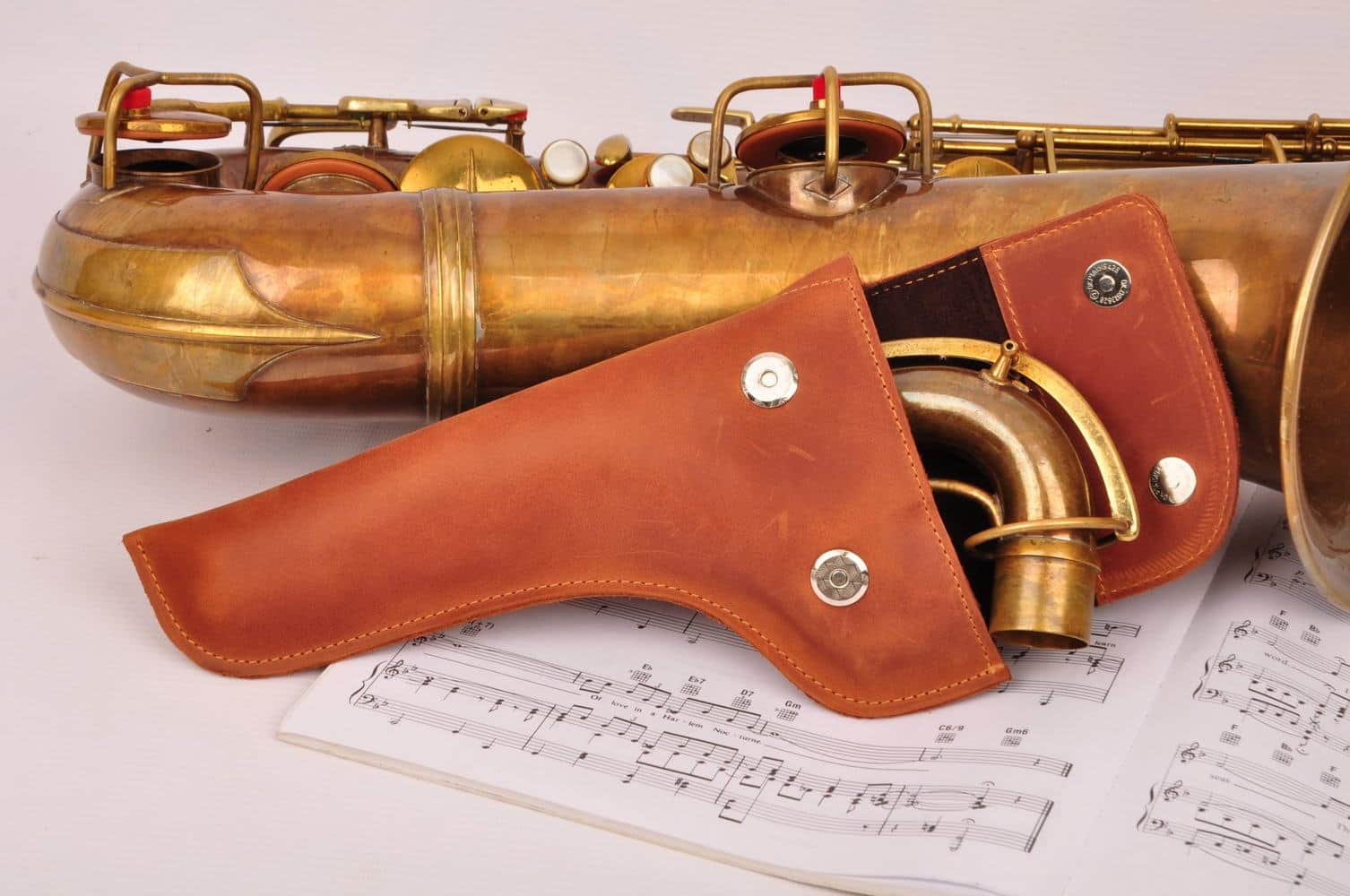 Set 2 in 1 Tenor Saxophone Neck Pouch and Tenor Saxophone Neck Strap