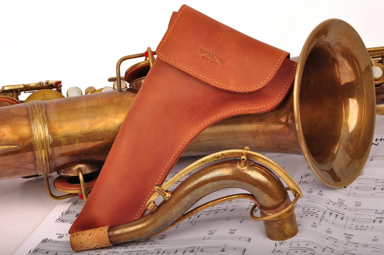 Set 2 in 1 Tenor Saxophone Neck Pouch and Tenor Saxophone Neck Strap