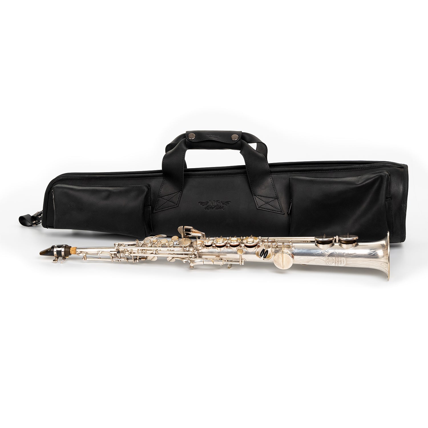 Straight Soprano Saxophone Gig Bag Crazy Horse Leather