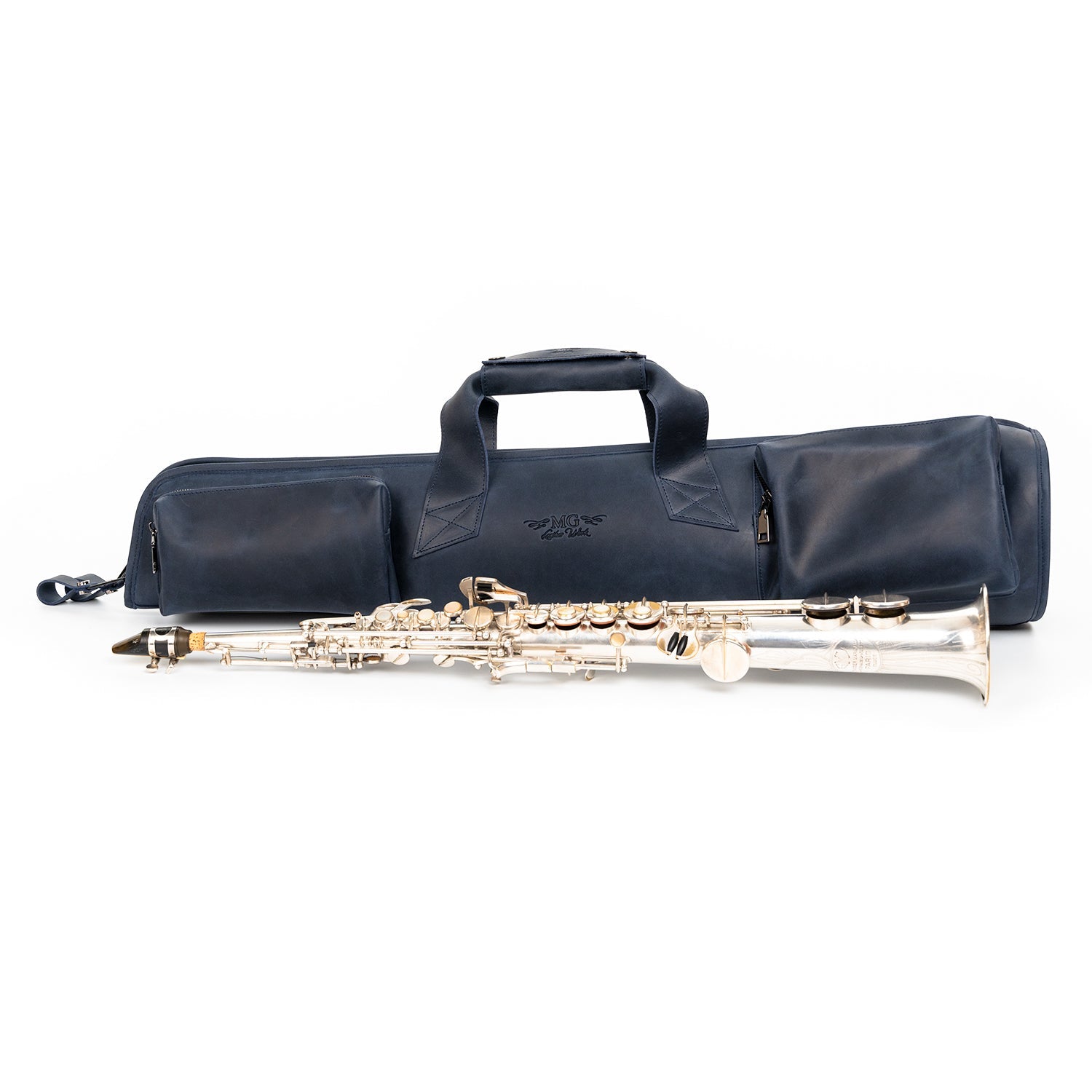 Straight Soprano Saxophone Gig Bag Crazy Horse Leather