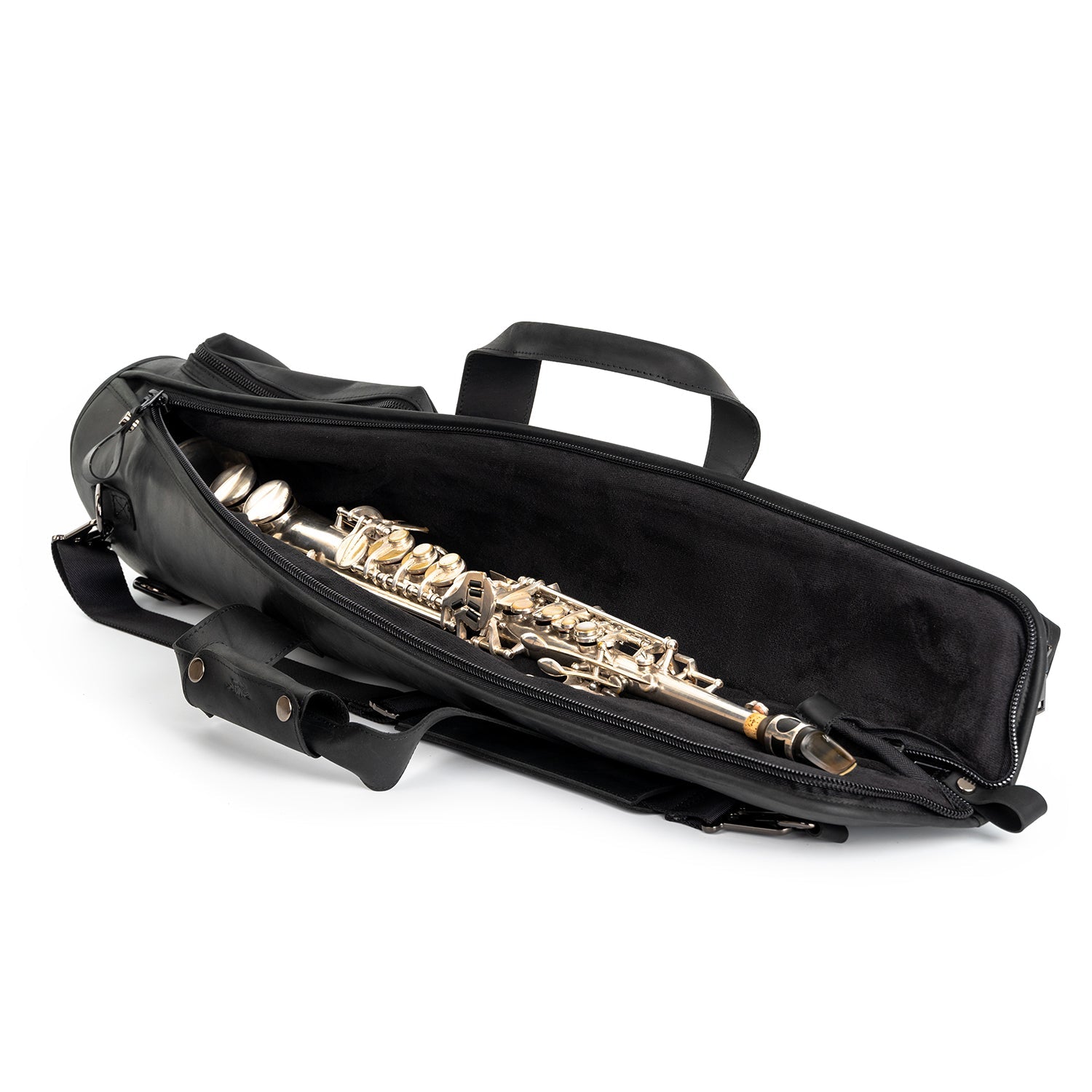 Straight Soprano Saxophone Gig Bag Crazy Horse Leather