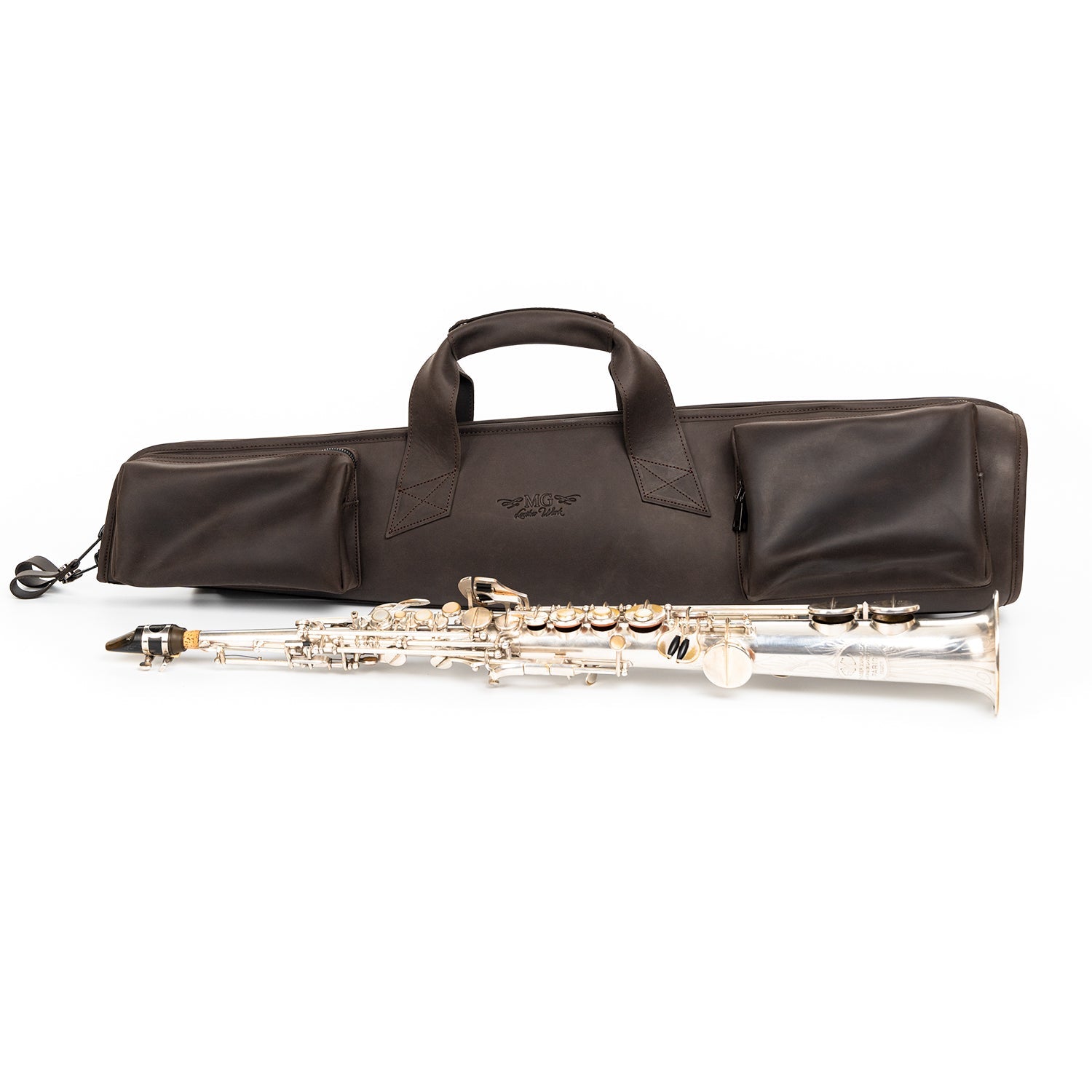 Straight Soprano Saxophone Gig Bag Crazy Horse Leather