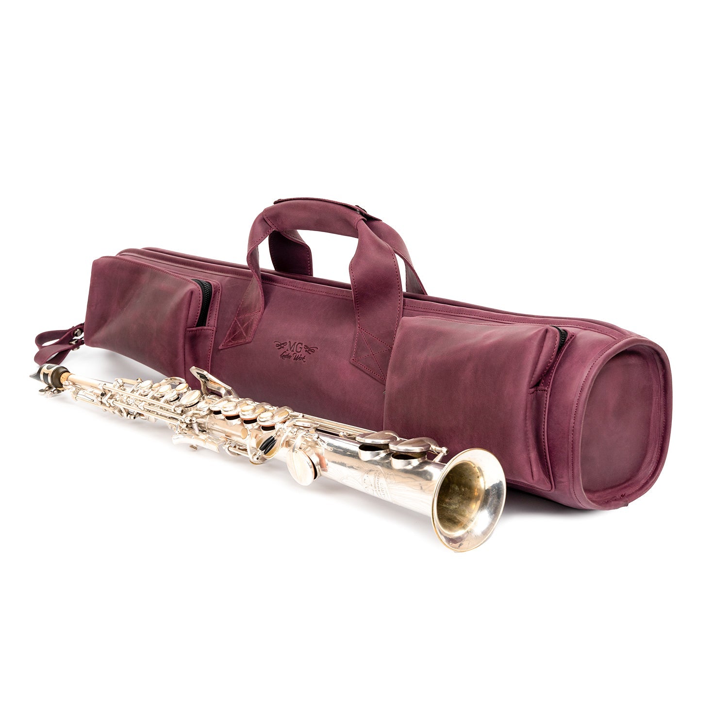 Straight Soprano Saxophone Gig Bag Crazy Horse Leather