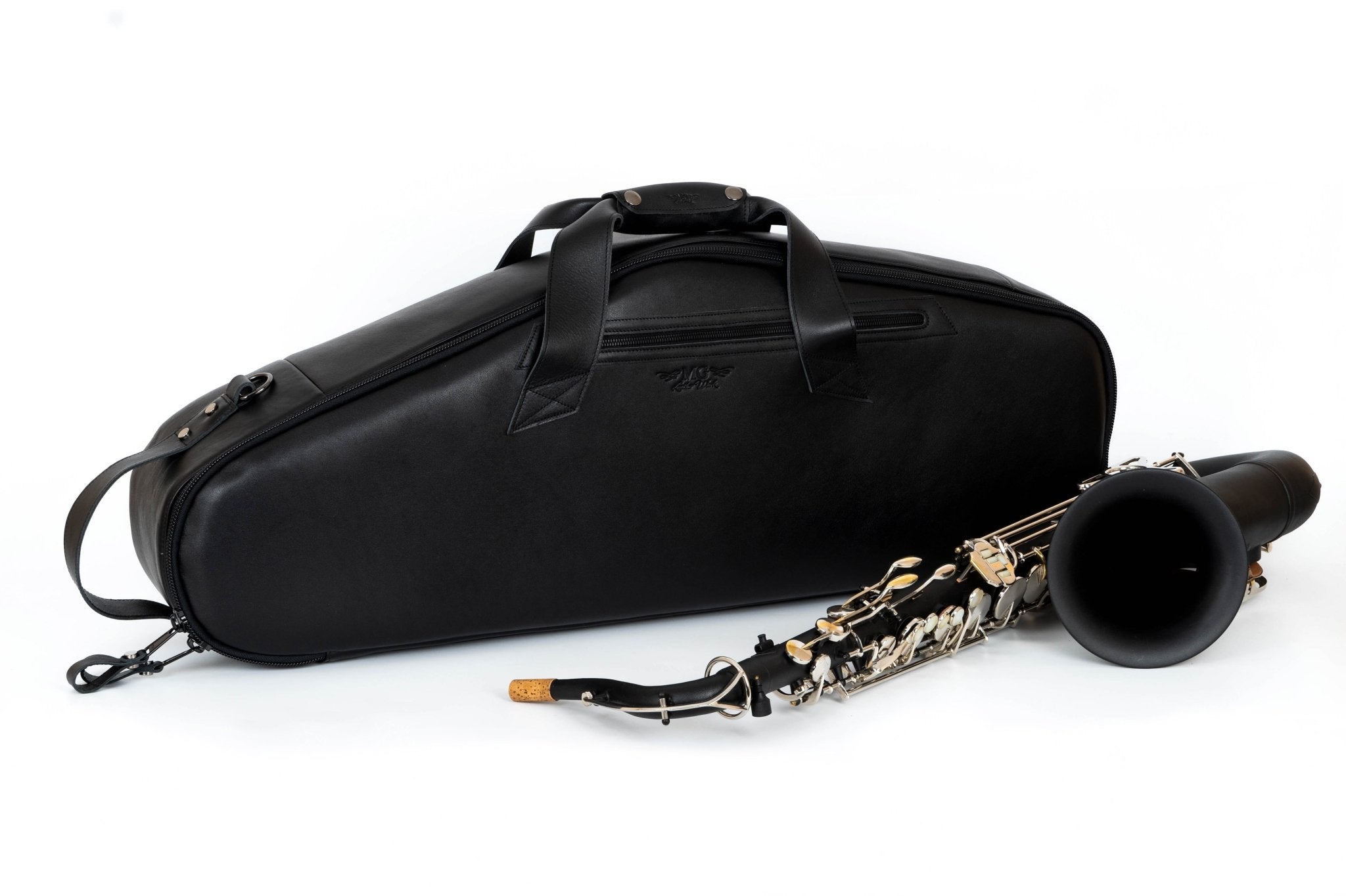 Tenor Saxophone Gig Bag Leather Detroit Black color with black Saxophone