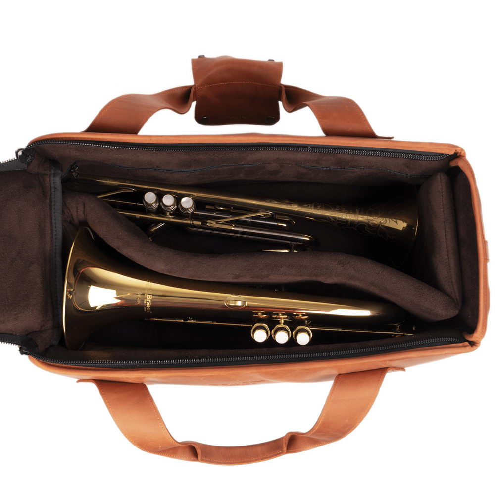 3-in-1 Trumpet Set: Double/Triple Gig Bag, Mouthpiece Pouch & Magnetic Leather Mute