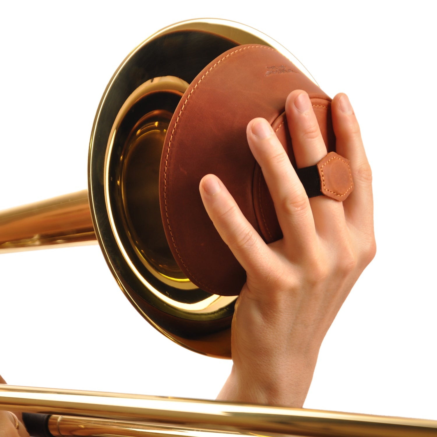 3-in-1 Trombone Set: Hand & Neck Guard + Leather Plunger Mute and Double Mouthpiece Pouch