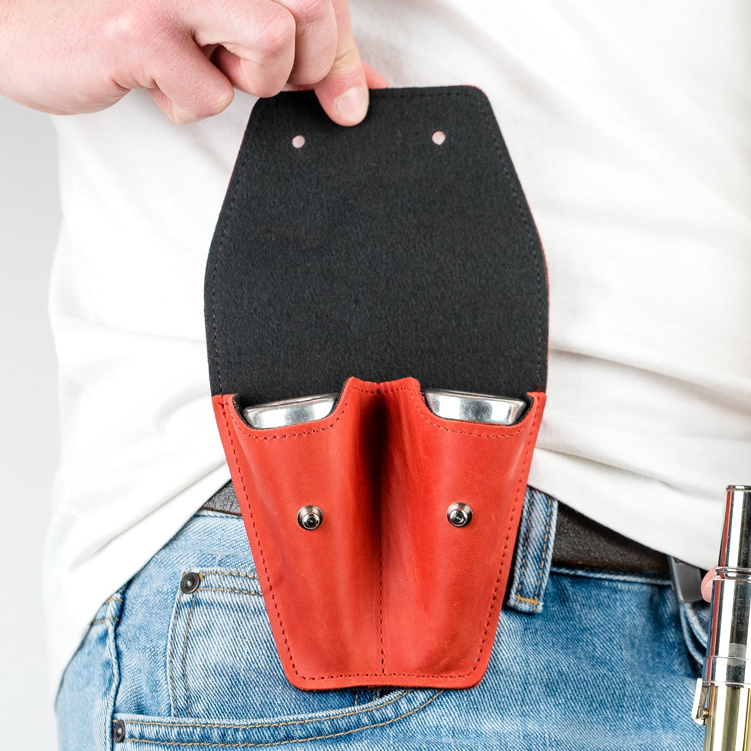 Double Trombone/Euphonium Mouthpiece Pouch | Crazy Horse Leather