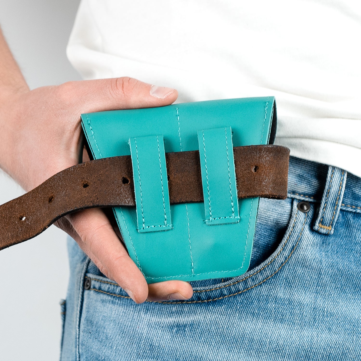 Double Trombone/Euphonium Mouthpiece Pouch | Crazy Horse Leather