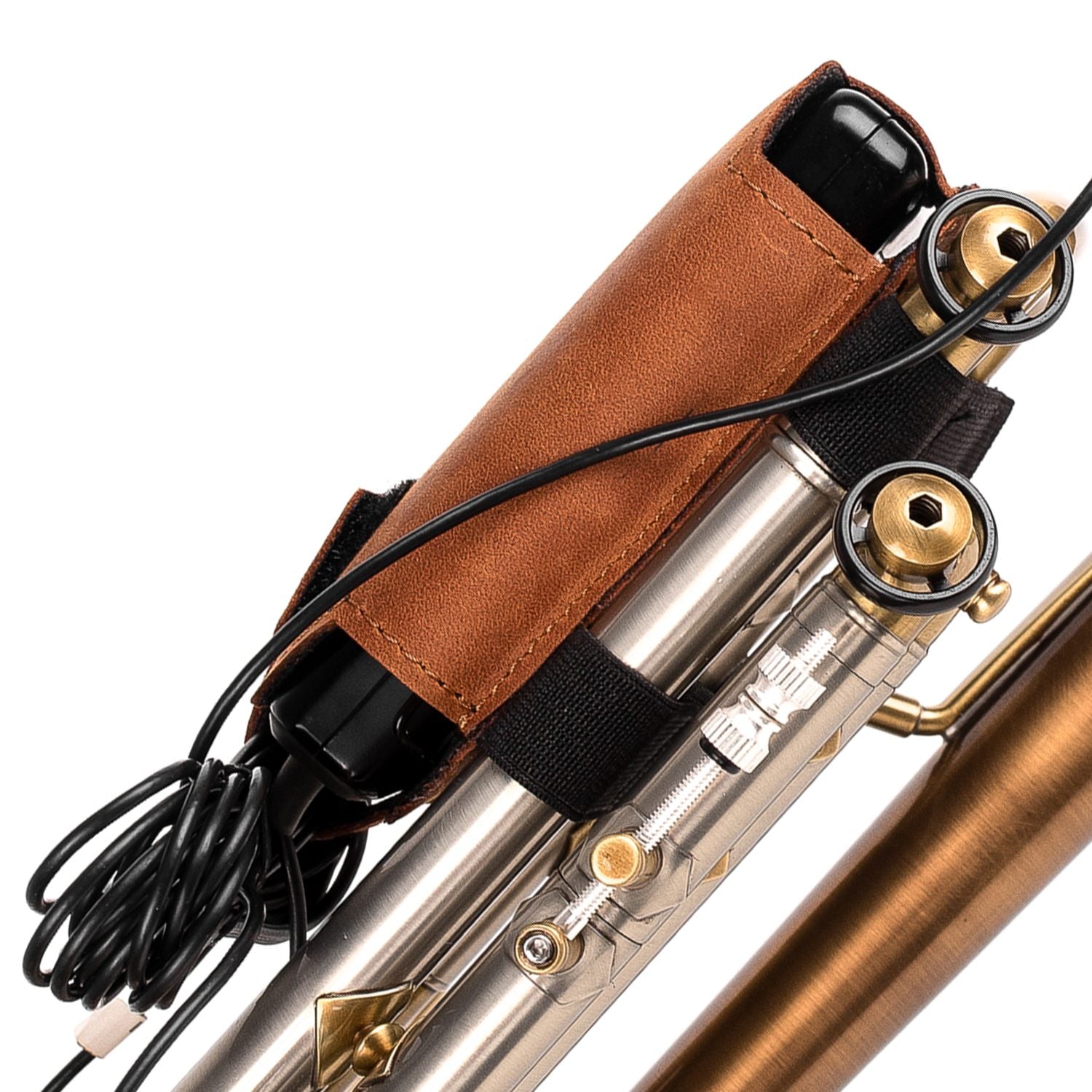 Trumpet Wireless Microphone Transmitter Holder – Previous Version | Crazy Horse Leather