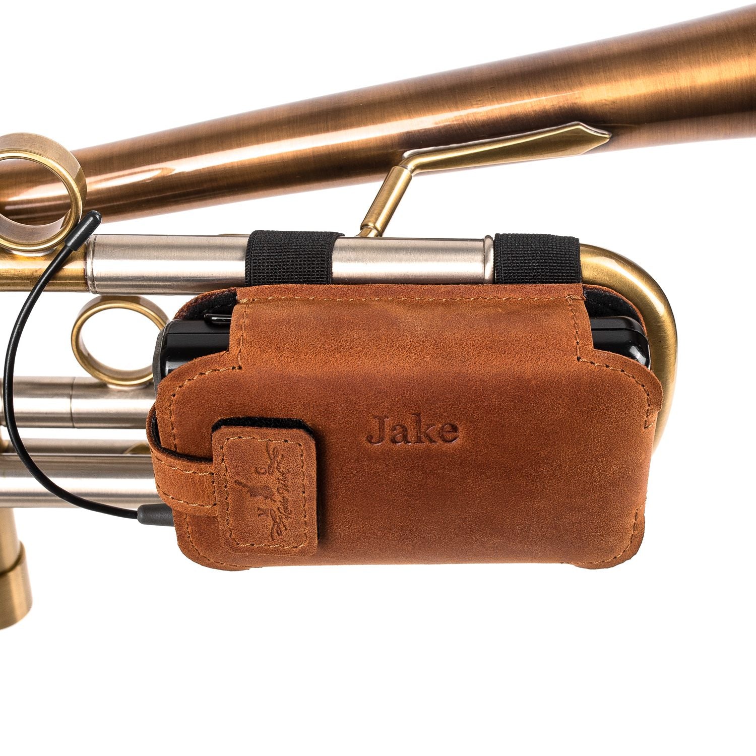 Trumpet Wireless Microphone Transmitter Holder – Previous Version | Crazy Horse Leather