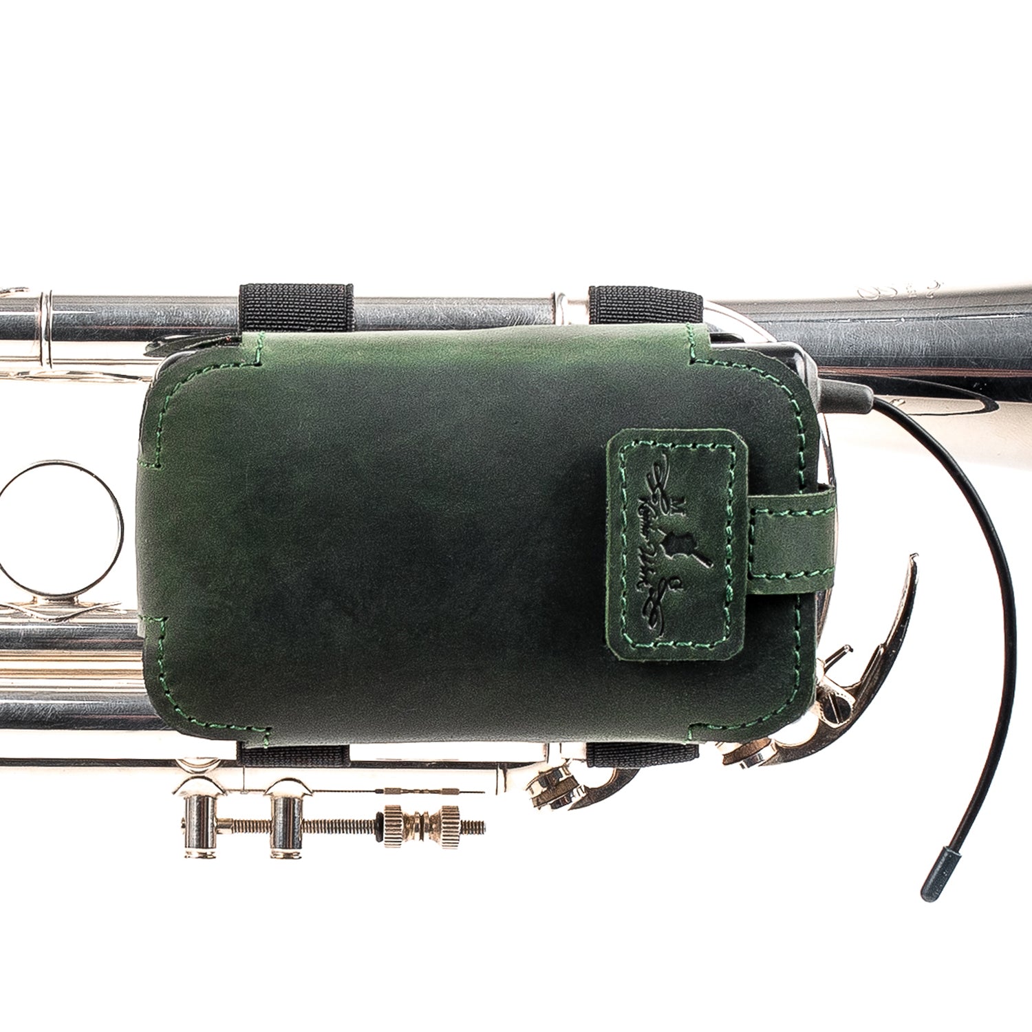 Trumpet Microphone Holder | Crazy Horse Leather