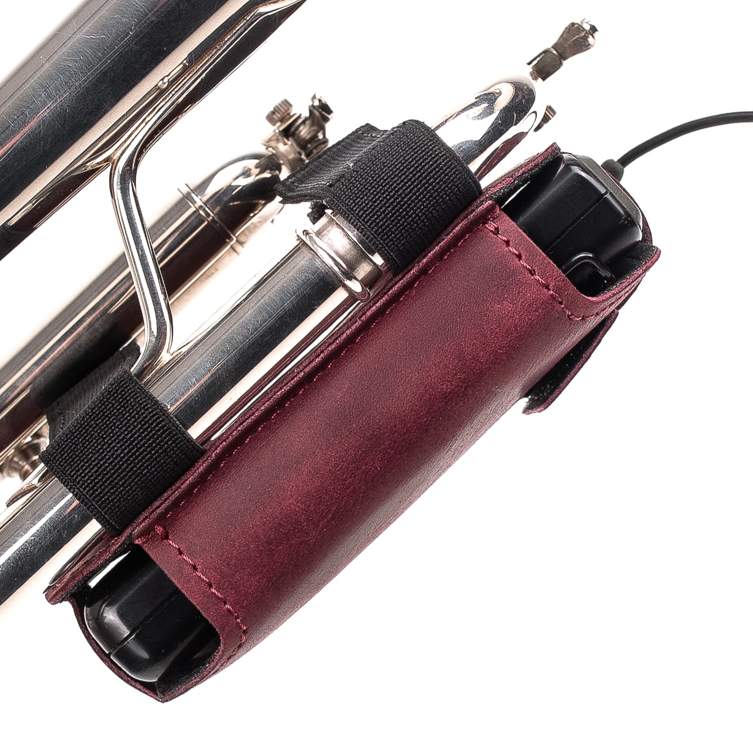 Trumpet Microphone Holder | Crazy Horse Leather