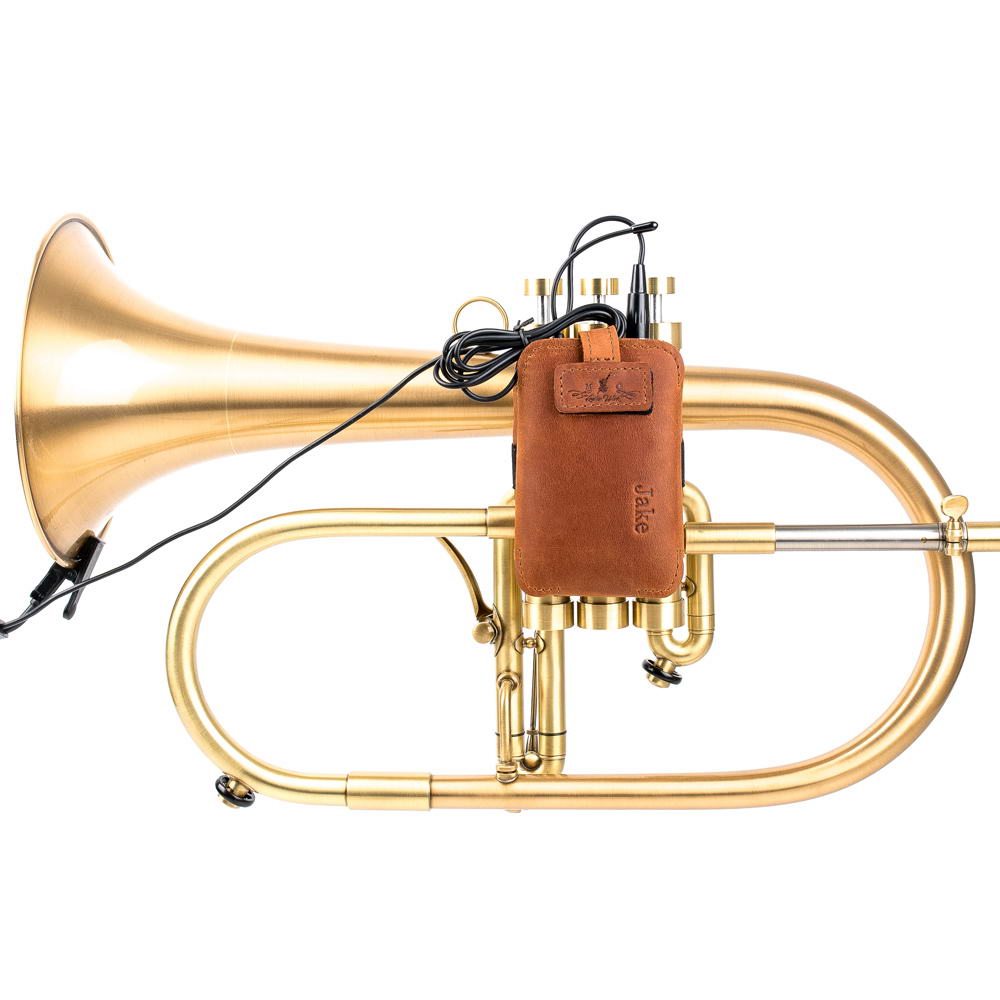 Flugelhorn Wireless Microphone Transmitter Holder | Crazy Horse Leather