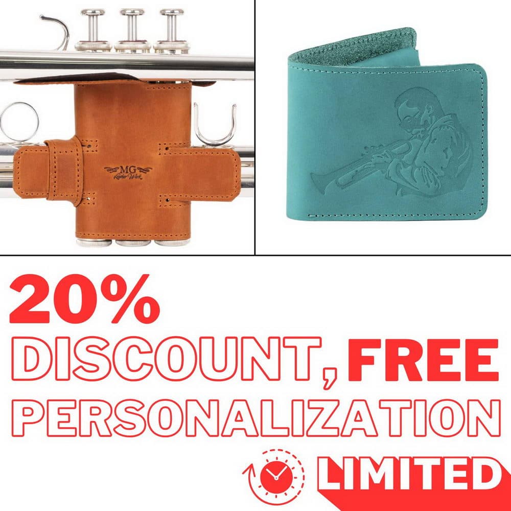 2-in-1 Trumpet Set: Valve Guard XL & Wallet with Miles Embossing