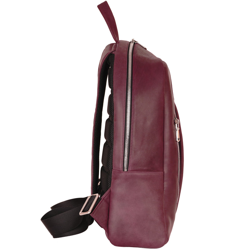City Backpack With Padded Shoulder Straps Crazy Horse Leather