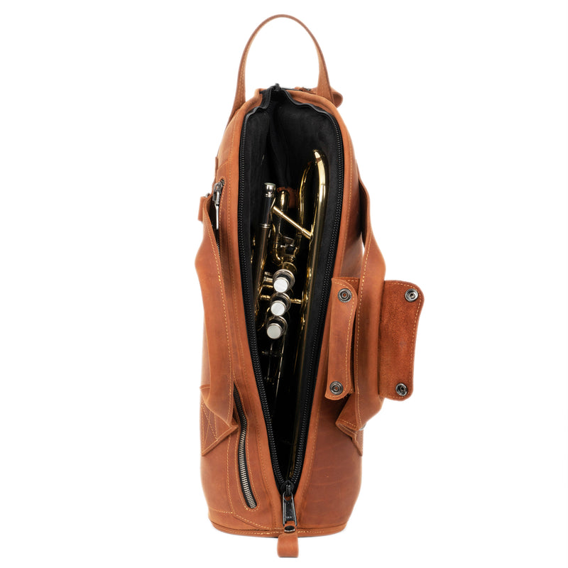 Cornet/Piccolo Trumpet Gig Bag Crazy Horse Leather