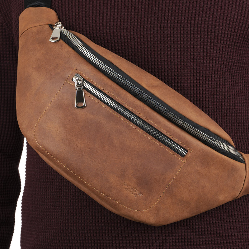Crazy Horse Leather Waist Bag
