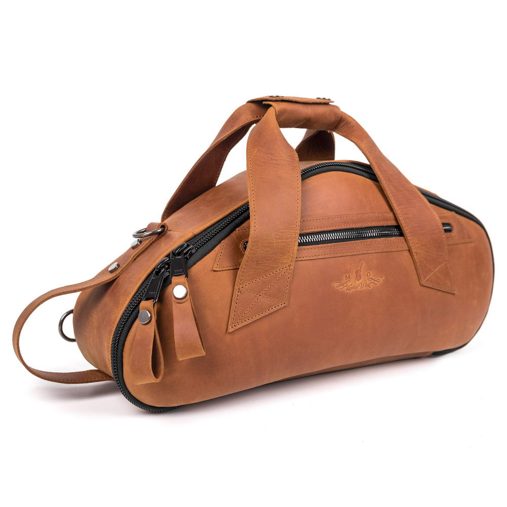 2-in-1 Curved Soprano Sax Set: Gig Bag & Neck Strap