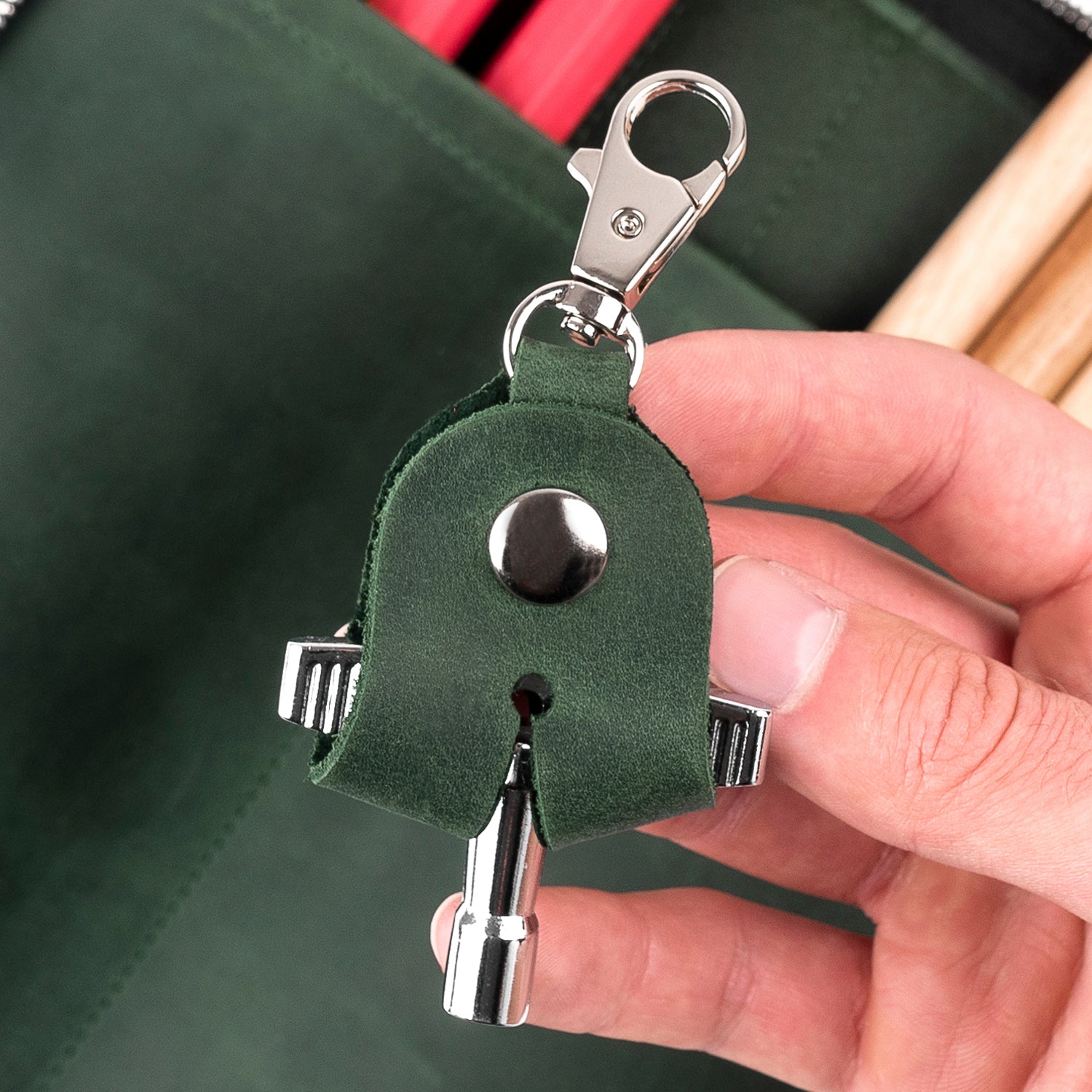 Drum Key Holder | Crazy Horse Leather