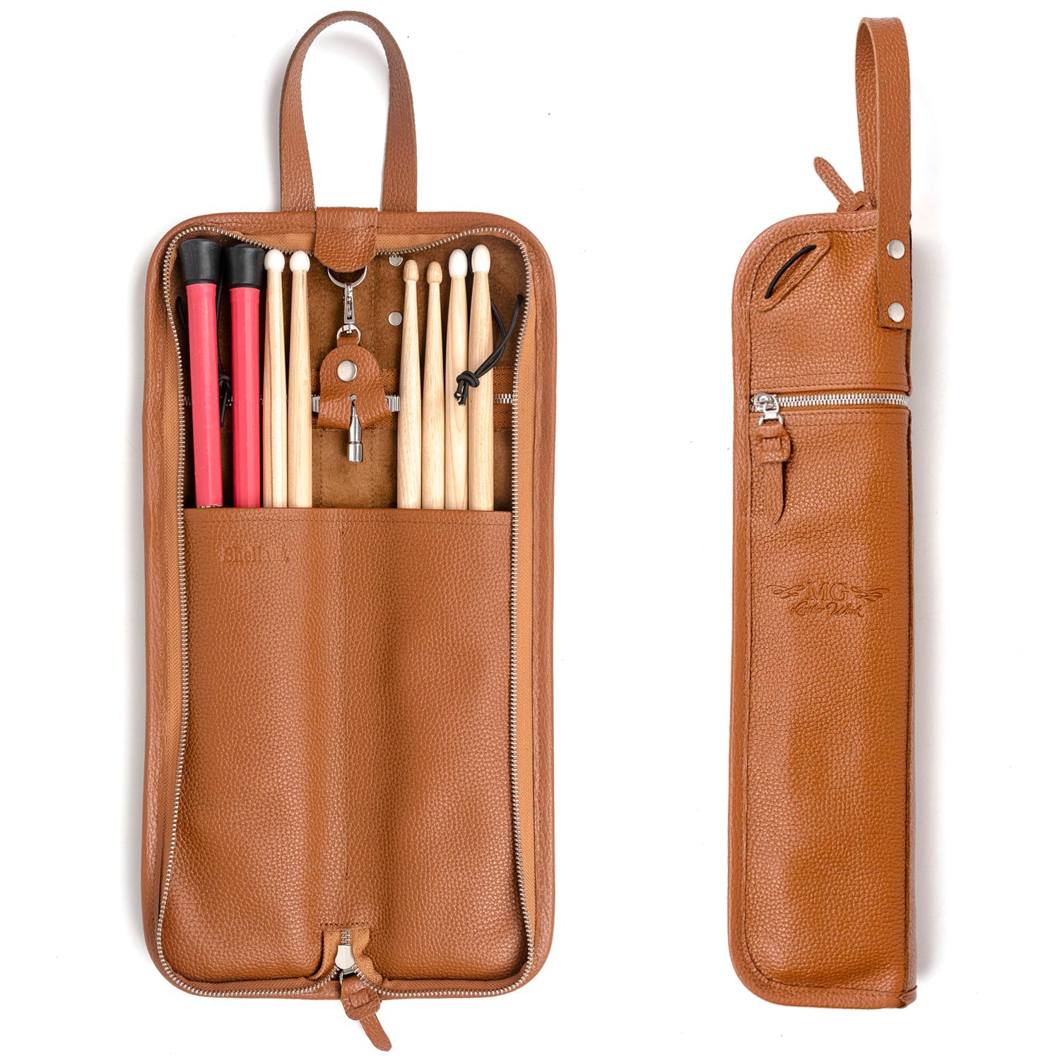 Compact Drumstick Bag | Drum Key Holder - Flotar Leather