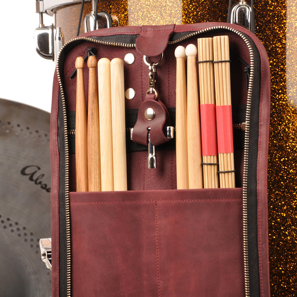 Elegant Leather Drumsticks Bag