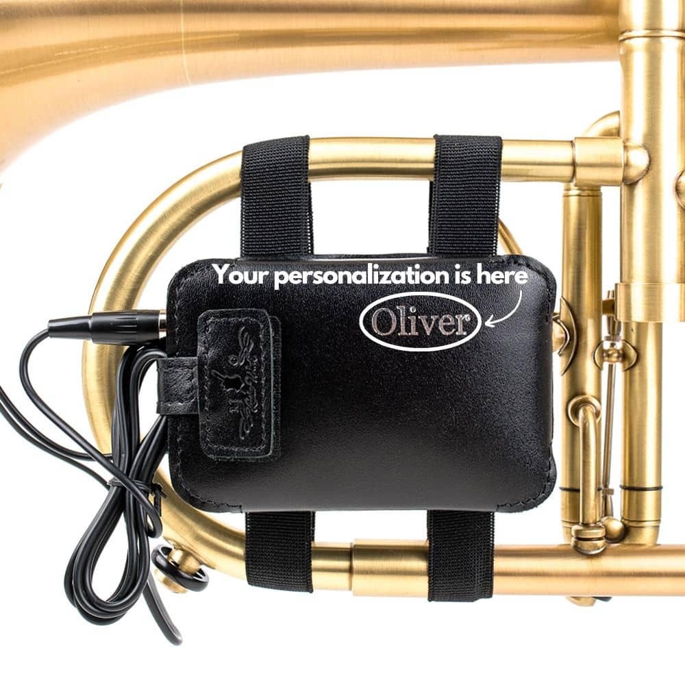 Flugelhorn Wireless Microphone Transmitter Holder | Detroit Leather