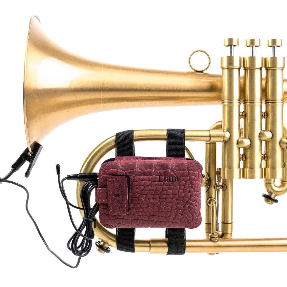 Flugelhorn Wireless Microphone Transmitter Holder | Reptile Leather