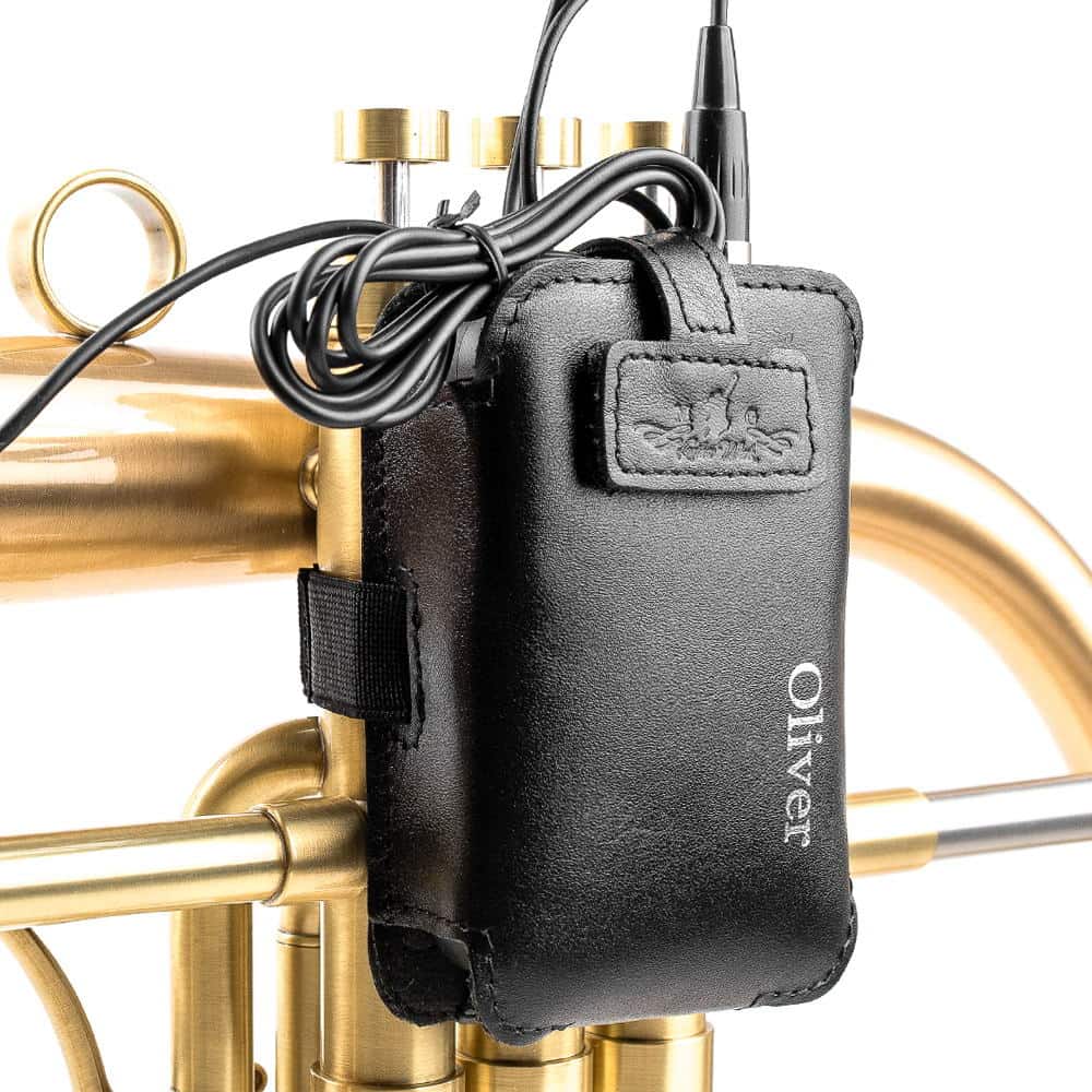 Flugelhorn Wireless Microphone Transmitter Holder | Detroit Leather