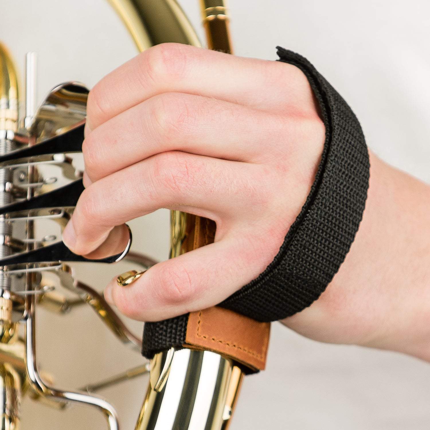 French Horn Hand Strap | Crazy Horse Leather