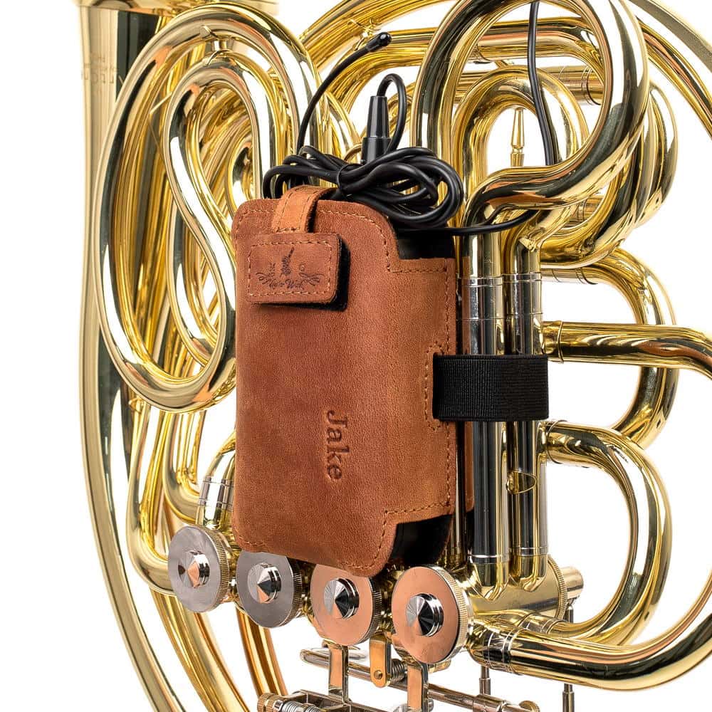 French Horn Wireless Transmitter Holder | Crazy Horse Leather