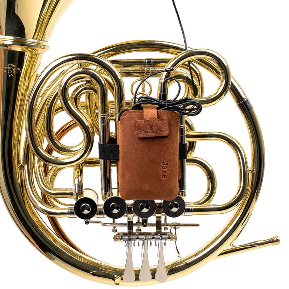 French Horn Wireless Transmitter Holder | Crazy Horse Leather