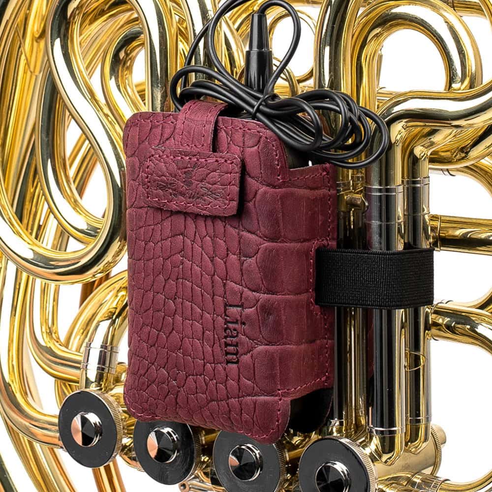 French Horn Wireless Transmitter Holder | Reptile Leather
