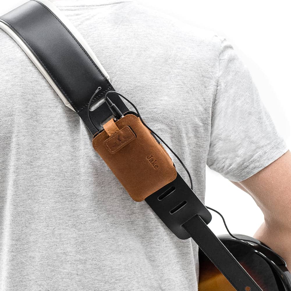 Guitar Wireless Transmitter Holder | Crazy Horse Leather