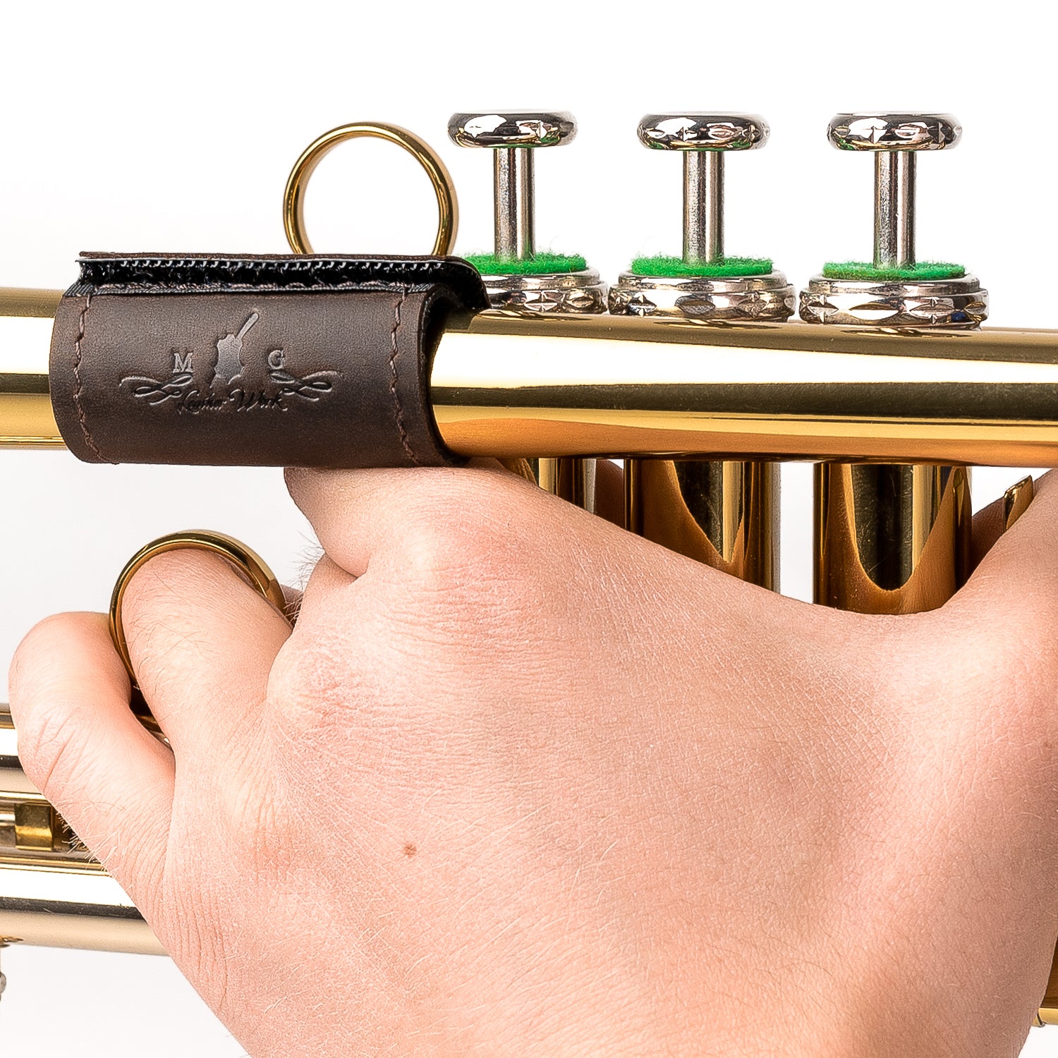 Trumpet Finger Saver | Crazy Horse Leather