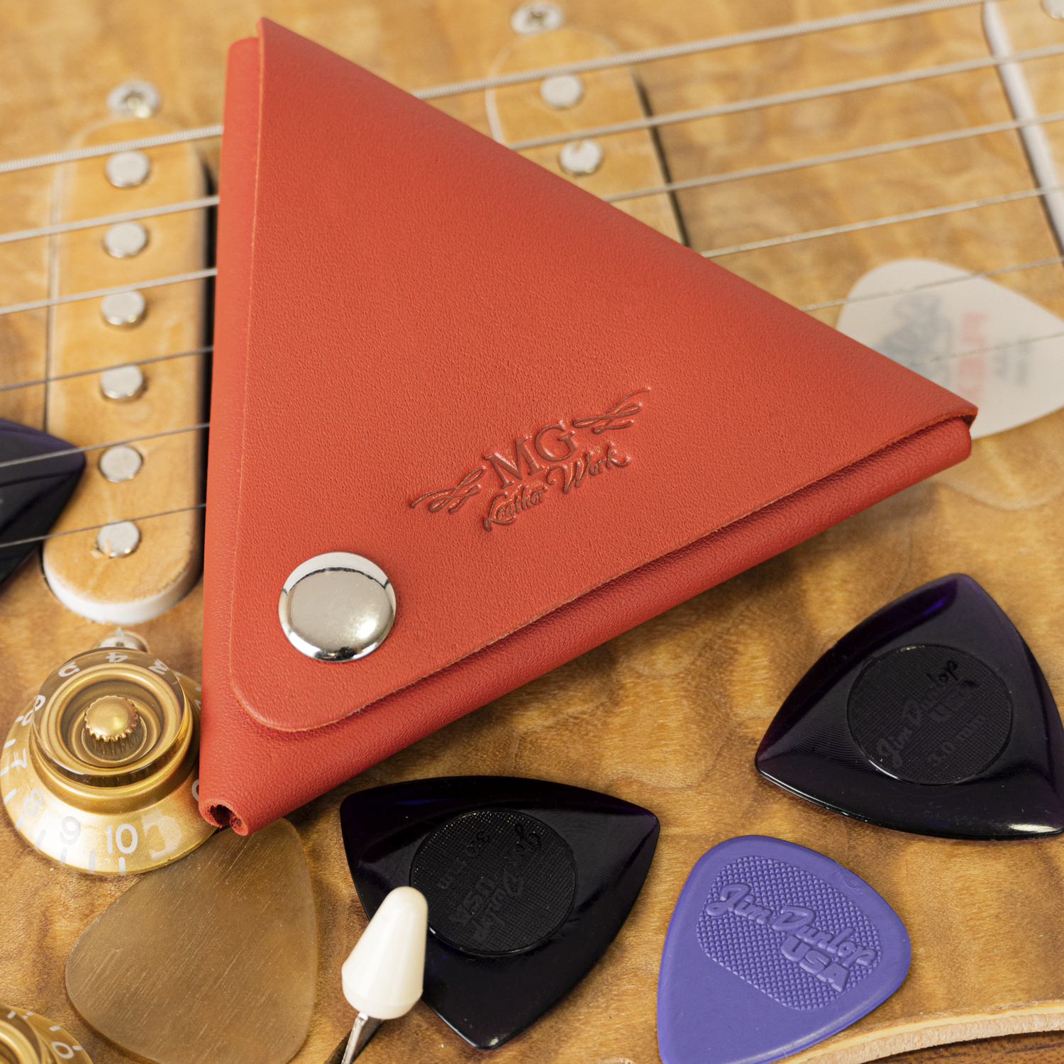 Guitar Pick Holder by MG Leather Work